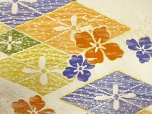 アンティーク　花菱模様刺繍名古屋帯